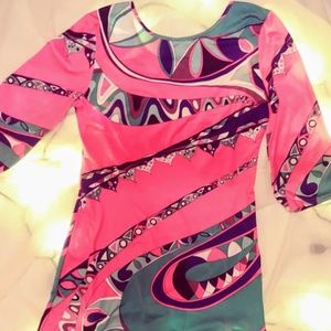 Swirled Mod Mini Dress